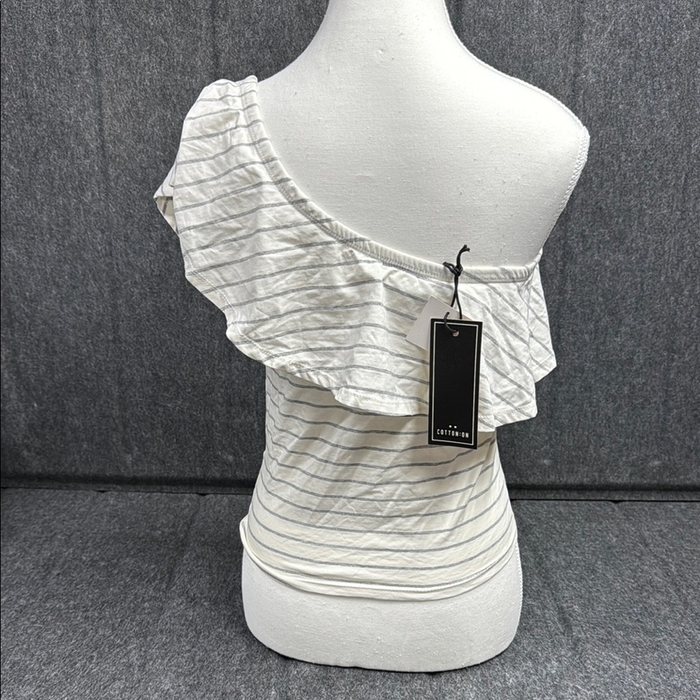 Cotton:on White Asymmetrical Ruffled Blouse - Picture 4 of 4